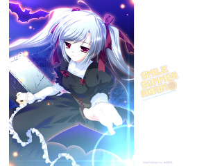 White hair anime girl laptop - a anime character free wallpaper