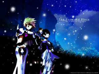 Anime night stars fullmoon couple - the night sky free wallpaper