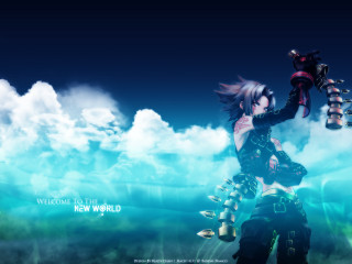 Woman metal object cloudy sky - a large metal object free wallpaper