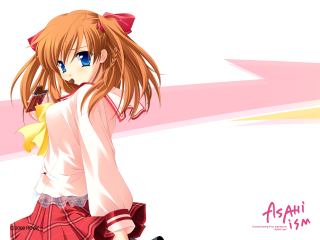 Girl red skirt white shirt - a red skirt free wallpaper