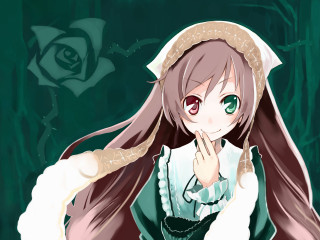 Girl long hair hat roses - a rose free wallpaper