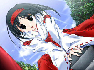 Woman red hakama suitcase anime - outfit free wallpaper