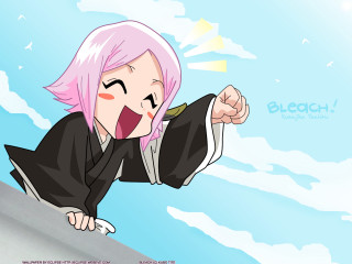 Pink hair screaming cartoon girl - cheerful free wallpaper