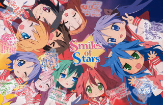 Anime girls smiles stars characters - anime character free wallpaper