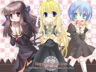 Anime girls blue eyes long 18 - a cross free wallpaper
