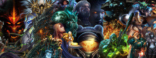 Characters colorful background diverse sizes - a background free wallpaper