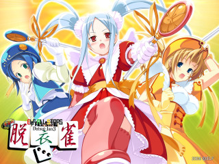 Anime girls yellow background asian - asian character free wallpaper