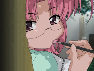 Pink hair girl anime glasses - a cell phone free wallpaper