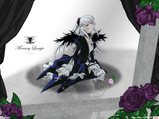 Gothic woman roses purple hair - a purple rose free wallpaper