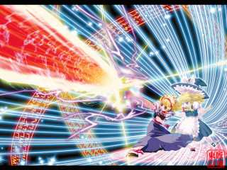 Anime girl battle fireworks magic - firework free wallpaper
