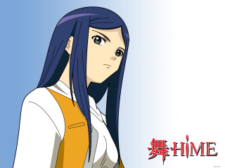 Blue hair woman portrait open - chinese free wallpaper