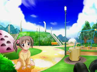 Girl park playground anime brown - the ground in a park free wallpaper