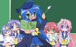 Anime girls blackboard rayonism kyoto - a blackboard free wallpaper