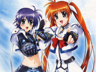 Anime girls long hair gloves - the other pointing free wallpaper