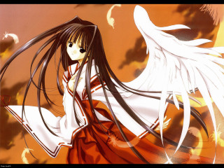 Angelic woman long hair white - a white angel free wallpaper
