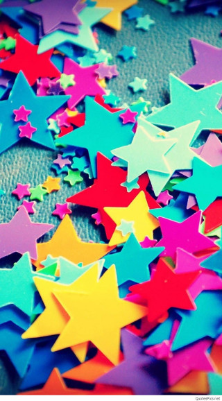Colorful stars tabletop black background 5 - florianne becker free wallpaper
