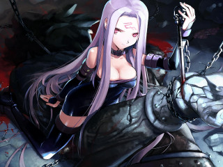 Woman long hair sword rock - chain free wallpaper