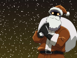 Santa man snow aurora reindeer - a beard and a beard free wallpaper