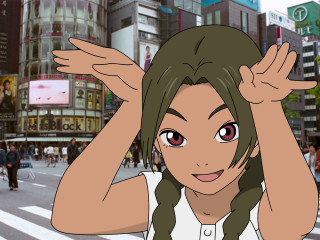 Girl braids city street urban - a city street free wallpaper