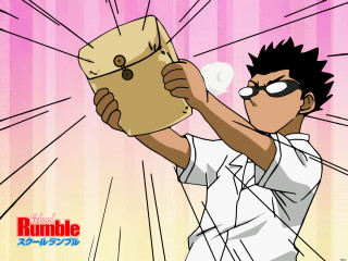 Surprised manga cartoon character pink - promotional free wallpaper