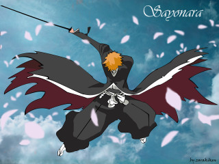 Baioken eishun sword flying cherryblossoms - a red tail free wallpaper