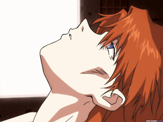 Redhair blueeyes leaning head celshade - aestheticism free wallpaper