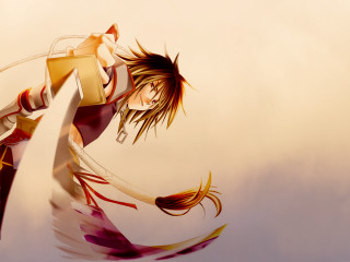 Flying woman sword book anime - kinetic free wallpaper