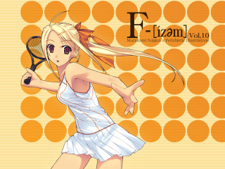 Woman white dress tennis racket 3 - a white dress holding free wallpaper