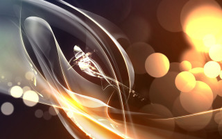 Light bulb abstract bokeh moon - geometric abstract art free wallpaper