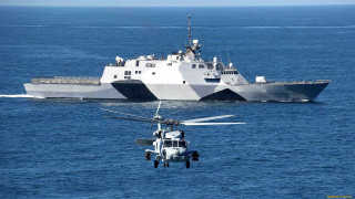 Helicopter ship ocean boat sunrise - carl eugen keel free wallpaper