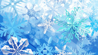 Snowflake winter folkart blue flower - a snowflake free wallpaper
