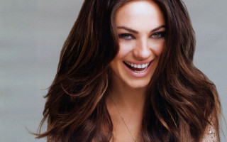 Woman smiling longhair toothbrush hyperrealism - facial muscle free wallpaper
