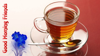 Cup tea spoon blue flower - a cup of tea free wallpaper