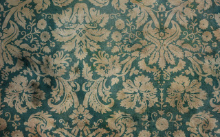 Green beige floral wallpaper Annabel - paper texture free wallpaper