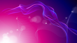 Purple pink wavy lightblue hologram - blue background free wallpaper