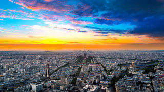 Cityscape sunset blue sky bridge - bernard meninsky free wallpaper