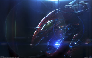Futuristic robot glowing helmet arm 2 - helmet free wallpaper