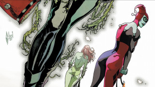 Woman red black outfit man - alan davis free wallpaper