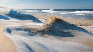 Sandy beach dune wave land - a sandy beach free wallpaper