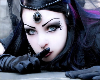Woman black makeup black gloves - black makeup free wallpaper
