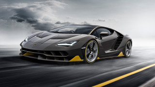 Grey yellow sports car cloudy - grey free wallpaper for desktop