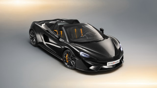 Black sports car yellow stripe 4 - a black roof free wallpaper