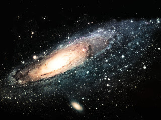 Galaxy stars space art aurora 2 - a white dot free wallpaper