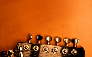 Guitar neck five knobs yellow - focus free wallpaper