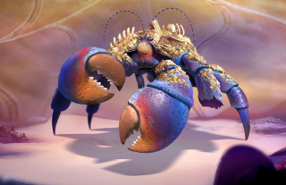 Cartoon crab desert shell spikes - craola free wallpaper