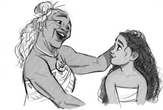 Woman hugged man bathing suit - a sketch free wallpaper