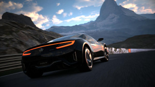 Black sports car mountains road - unreal engine 5 free wallpaper