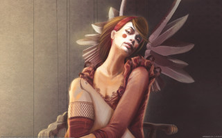 Woman bird knife fantasy detailed - bastien l. deharme free wallpaper