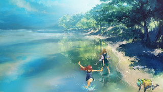 River forest dogs magic realism - a river next free wallpaper