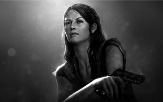 Woman knife looking up greyscale - ada hill walker free wallpaper for desktop